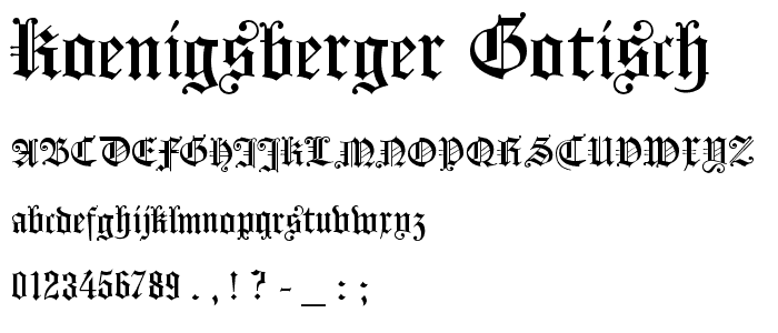 Koenigsberger Gotisch font
